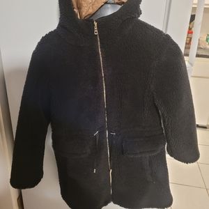 NWT Kate Spade Black Reversible Faux Fur Quilted Jacket - Small size